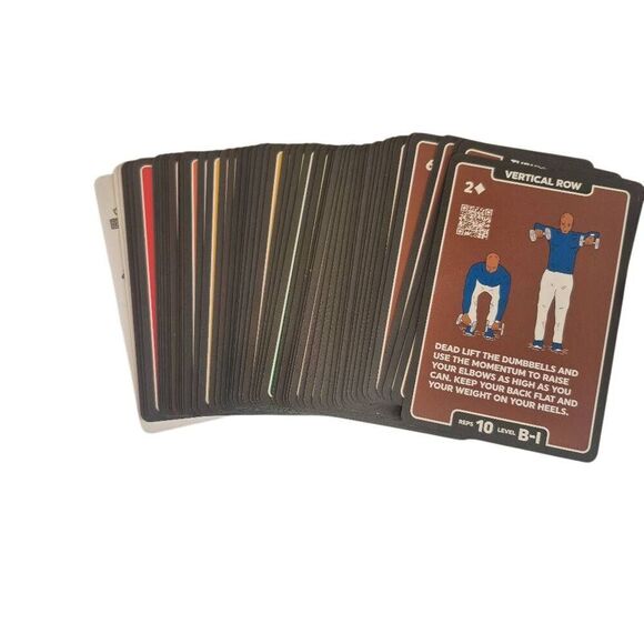 Dumbbell Stack Exercise Cards: Workout Playing Card Game. Designed by a Military - Picture 7 of 13